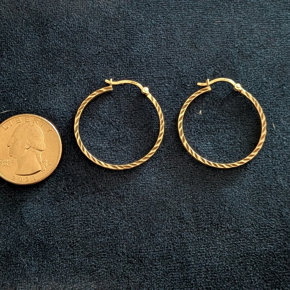 Elegant Sterling Silver Hoop Earrings